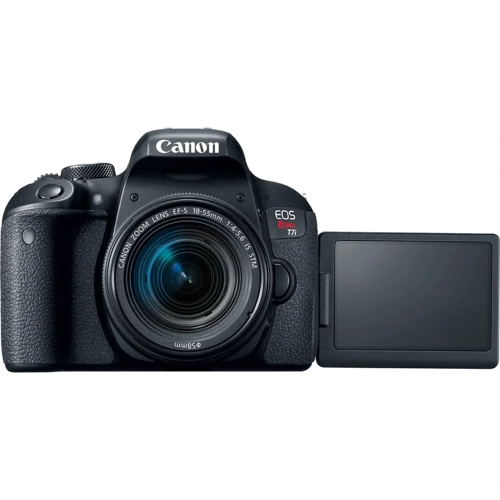 Canon EOS Rebel T7i DSLR Camera + 18–55mm Lens – Excellent Condition